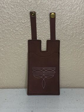 WESTERN Dark Brown Faux Leather Boot Wallet